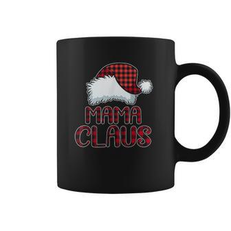 Mama Claus Santa Hat Red Buffalo Plaid Christmas Coffee Mug | Favorety AU