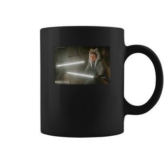 The Mandalorian Ahsoka Tano Lightsaber Battle Coffee Mug | Favorety