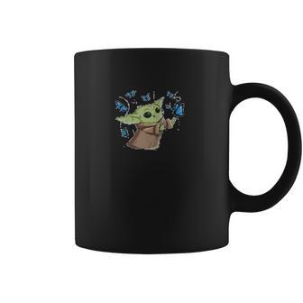 The Mandalorian The Child With Blue Butterflies Coffee Mug | Favorety AU