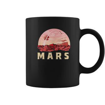 Mars Retro Minimalist 80S Style Martian Space Coffee Mug | Favorety AU