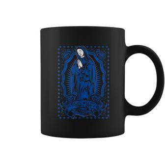 Mary Guadalupe Blue Tattoo Mexico Art Coffee Mug | Favorety