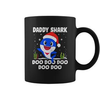 Men Daddy Shark With Santa Claus Hat Family Pajama Coffee Mug | Favorety UK