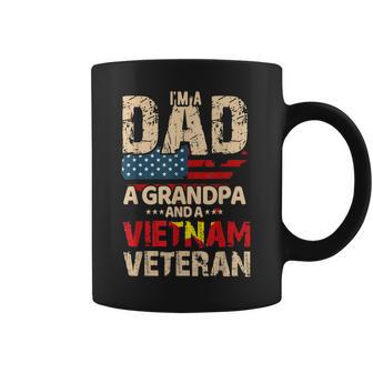 Mens Dad Grandpa Husband Us Flag Vietnam Veteran Father Day Coffee Mug | Favorety AU