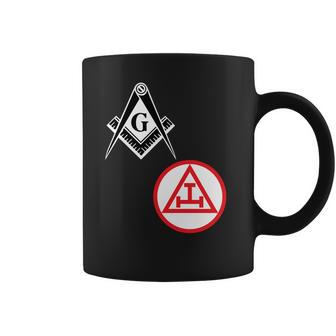 Mens Mason Royal Arch Split Masonic York Rite Black Coffee Mug | Favorety