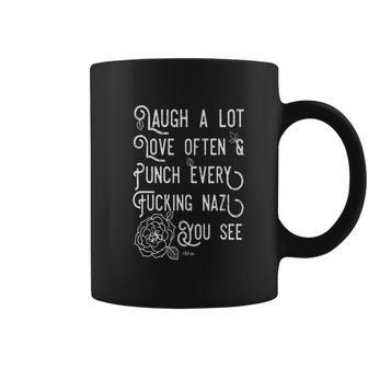 Mens Punch Nazis Laugh A Lot Love Often Feminist Liberal Coffee Mug | Favorety AU