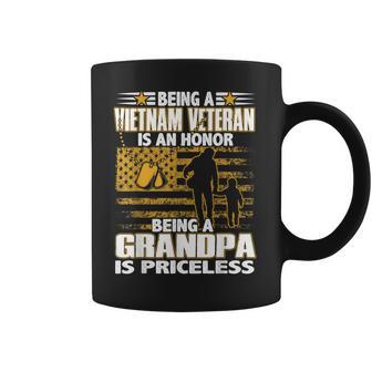 Mens Being Vietnam Veteran Is An Honor Grandpa Is Priceless Coffee Mug | Favorety UK