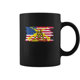 Mens Worn American Flag With Dont Tread On Me Ga Coffee Mug | Favorety CA