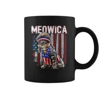 Meowica Cat Mullet American Flag Coffee Mug | Favorety UK