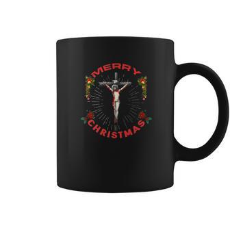 Merry Christmas Crucifixion Jesus Coffee Mug | Favorety CA