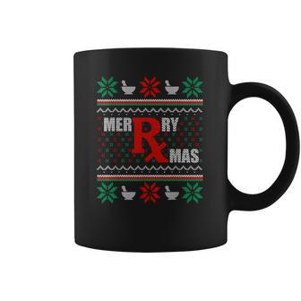 Merry Xmas Pharmacist Ugly Christmas Sweater Pharmacy Tech Sweater Coffee Mug | Favorety