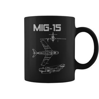 Mig-15 Soviet Plane Warbird Blueprint Schematics Diagram Coffee Mug | Favorety