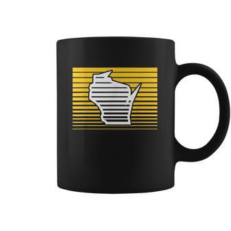 Milwaukee Wisconsin Retro Gradient Stripes Coffee Mug | Favorety UK