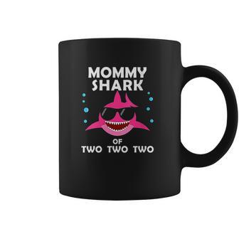 Mommy Shark Of Two Announcement Mothers Day Gift Coffee Mug | Favorety UK