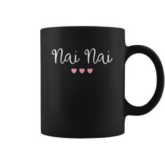 Nai Nai Chinese Grandma Grandmother Cute Pink Hearts Nai Nai Gift Coffee Mug | Favorety UK