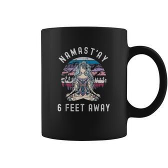 Namastay 6 Feet Away Social Distancing Design Coffee Mug | Favorety UK