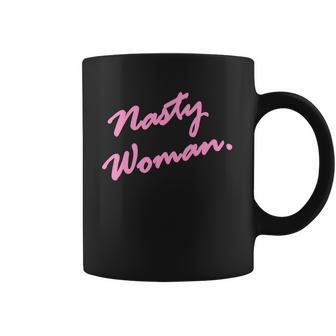 Nasty Woman Pink Script Hillary Clinton Coffee Mug | Favorety DE