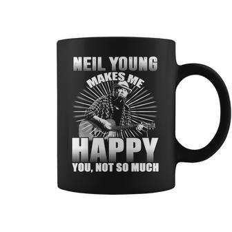 Neil Young Makes Me Happy You Not So Much T Shirt Long Sleeve Hoodie Sweatshirt Coffee Mug | Favorety DE