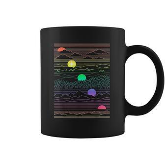 New Mexico State Landscape Line Art Design Coffee Mug | Favorety UK