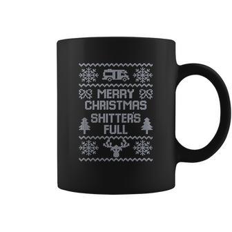 New York Fashion Police Merry Christmas Shitters Full Crewneck Xmas Holiday Coffee Mug | Favorety CA