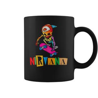 Nirvanas Skateboard Skelton Men Women T-Shirt Graphic Print Casual Unisex Tee Coffee Mug | Favorety DE