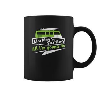 Ocean Surfing Vans Working And Surfing Coffee Mug | Favorety AU