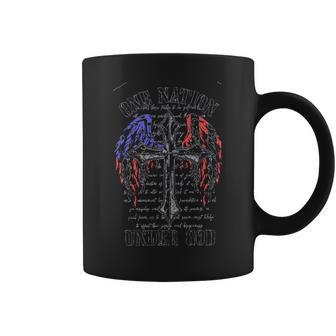 One Nation Under God Christian Cross Flag New Trend Coffee Mug | Favorety DE