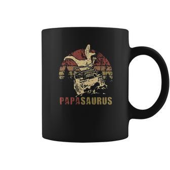 Papa Saurus Jeep Outdoor Road Trip Vintage Popular Gift Coffee Mug | Favorety UK