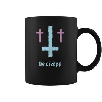 Pastel Goth Inverted Cross Be Creepy Coffee Mug | Favorety