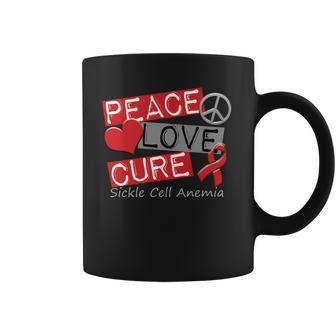 Peace Love Cure Sickle Cell Anemia Coffee Mug | Favorety AU