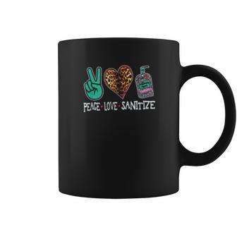 Peace Love Sanitize Funny Social Distancing Coffee Mug | Favorety DE