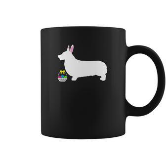 Pembroke Welsh Corgi Easter Bunny Dog Silhouette Coffee Mug | Favorety AU