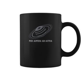 Per Aspera Ad Astra Saturn Space Astronomy Coffee Mug | Favorety AU