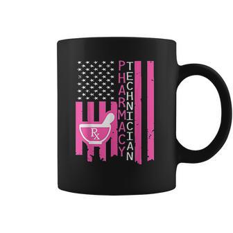 Pharmacy Technician American Flag Coffee Mug | Favorety