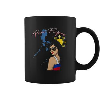 Philippines Pinay Filipina Pride Proud Flag Woman Girl Sun Coffee Mug | Favorety AU