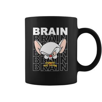 Pinky And The Brain Text Stack Big Face Coffee Mug | Favorety UK