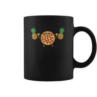 Pizza Lifting Pineapple Funny Food Snatch Squat Barbell Coffee Mug | Favorety UK