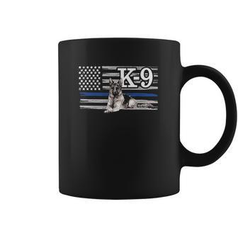 Police K9 Unit Thin Blue Line Flag German Shepherd Coffee Mug | Favorety CA