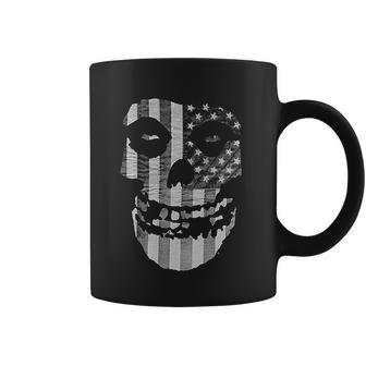 Popfunk Misfits Officially Licensed Gray American Flag Skull Coffee Mug | Favorety UK