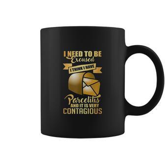 Postal Worker Parcelitis Very Contagious Funny Coffee Mug | Favorety DE