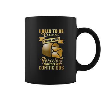 Postal Worker Parcelitis Very Contagious Funny Gift Coffee Mug | Favorety DE