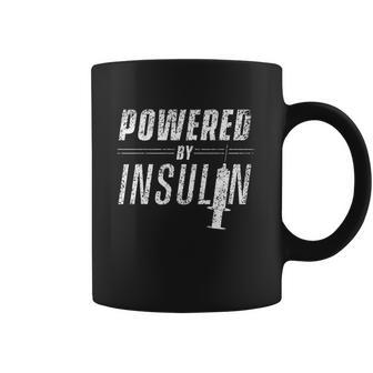 Powered By Insulin Sayings Diabetician Diabetes Awareness Gift Graphic Design Printed Casual Daily Basic Coffee Mug | Favorety
