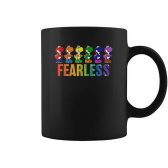 Pride Yoshi Fearless Rainbow Line Up Coffee Mug | Favorety