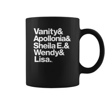 Prince Protégés Apollonia &Ampamp Carmen Electra Helvetica Threads Coffee Mug | Favorety