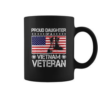 Proud Daughter Of Vietnam Veteran Us Flag Veteran Boots Graphic Design Printed Casual Daily Basic Coffee Mug | Favorety DE