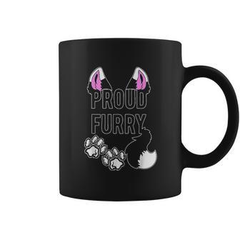 Proud Furry Furries Tail Ears Cosplay Fursona Women Men Coffee Mug | Favorety UK