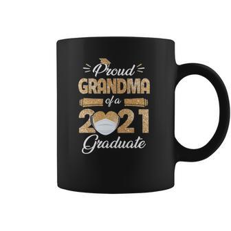 Proud Grandma Of A Class Of 2021 Face Mask Graduate Senior Coffee Mug | Favorety UK