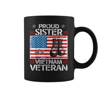 Proud Sister Of Vietnam Veteran Patriotic Usa Flag Military Coffee Mug | Favorety