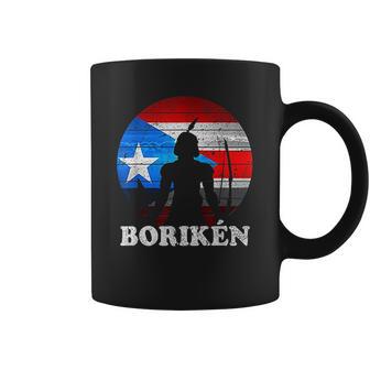 Puerto Rican Flag Taino Sun Boriken Borinquen Borikua Taino Coffee Mug | Favorety