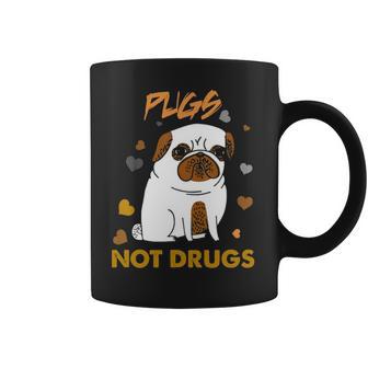 Pugs Not Drugs Pug Lover Dog Owner Funny Presents Coffee Mug | Favorety