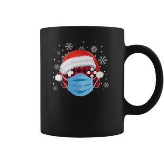 Quarantine Christmas Gamer Face Mask Plaid Video Game Lover Coffee Mug | Favorety CA